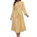 VBARHMQRT Female Maxi Dresses for Women 2024 with Sleeves Women Midi Dress Long Sleeve Sleeve Shirred Bodice Floral Dress for Fall Party Beach Overall Dress for Women Fall Green Holiday Dress