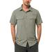 33 000ft Men s UPF 50+ UV Short Sleeve Hiking Fishing Shirt Quick Dry Cooling PFG Sun Protection Shirt for Travel Safari