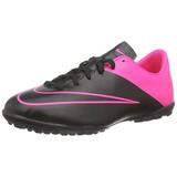 Nike Youth Mercurial Victory V Turf (Black/Hyper Pink/Black) (2.5Y)