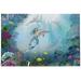FREEAMG Marine Sea Life Underwater World Dolphin Mermaid Fish Coral Reef Plant Bright Sunshine Ocean Bubble Jigsaw Puzzles 500 Pieces Puzzle for Adults Kids DIY Gift