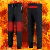 Anself Electric Thermal Clothing USB Heated Trousers 3 Heating Zones Adjustable Temperature Winter Warmth for Women