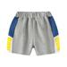 gvdentm Boys Soccer Shorts Boys Cargo Shorts Elastic Waist Multi Pocket Contrast Summer Shorts Grey 130