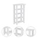 White Furniture Shelf Dollhouse Floor Storage Rack Shelves Model Crafts