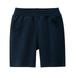 gvdentm Boys Soccer Shorts Classic Shorts for Boys Cotton Drawstring Casual Summer Lightweight Dark Blue 140