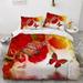 3D Flowers Print Duvet Cover Bedding Setï¼Œ3D Luxury Highend 3D Flower Oil Painting Printed Fashionable Washable Duvet Bedroom Decoration