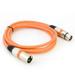 5.9ft DMX Stage DJ Cable XLR 3Pin Male to Female Connector Wire (Orange)