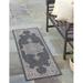 Rugs.com Outdoor Traditional Collection Rug â€“ 6 Ft Runner Charcoal Gray Flatweave Rug Perfect For Hallways Entryways
