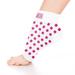 Go2 Compression Ankle Socks Plantar Fasciitis Foot Heel & Arch Support (1Pair WhitePinkPolka S)