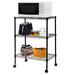 Ktaxon 3 Tier Heavy Duty Wire Shelving Unit Rack Rolling Cart w/Casters Shelf Organizer On Wheels