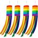 Heldig 40 Inch Rainbow Column Windsock Flag - 4Pcs Raindow Windsock Flag Gay Pride Striped Outdoor Decor LGBT Event Banner DecorationB