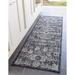 Rugs.com Outdoor Traditional Collection Rug â€“ 6 Ft Runner Charcoal Gray Flatweave Rug Perfect For Hallways Entryways