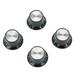 ALSLIAO Guitar 2 Tone 2 Volume Control Knobs Silver Top Hat Bell For Gibson Les Paul SG