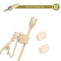 Beige Lavalier Lapel Clip Microphone 3.5mm 3-Pin 4-Pin XLR for Shure Wireless