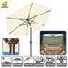 Strong Camel 8 Patio Umbrella Outdoor Sunshade LED Lighted Tilt Aluminum Garden Market Balcony