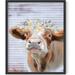 Haus and Hues Cow Wall Art - Rustic Cow Prints Pictures Cow Paintings Canvas Farmhouse Art Prints Animal Heads Nursery Farmhouse Wall Prints Cow and Flowers Poster (Unframed 16x20)