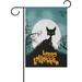 Wellsay Halloween Horror Cat Garden Flag 28 x 40 Inch Vertical Double Sided Welcome Yard Garden Flag Seasonal Holiday Outdoor Decorative Flag for Patio Lawn Home Decor Farmhouse Party