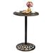 SYTHERS Patio Bistro Pub Table Outdoor Metal Round Bar Height Cocktail Table Antique Bronze