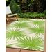 World Rug Gallery Floral Tropical Reversible Recycled Plastic Outdoor Rugs - GREEN 5 x7