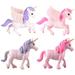 Unicorn Decoration Mini Figures Car Bonsai Miniature Ornaments Animal Top Hat