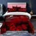 Valentine s Day Bedding Set Red Rose Duvet Cover for Kids Teen Boys Girls Love Pattern Comforter Cover Decorative Room Romantic Theme Quilt Cover with 2 Pillowcases Twin Full Queen King Size