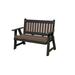 4 Ft Poly Lumber Mission Porch Bench Heavy Duty Everlasting PolyTuf HDPE Made in USA-Brown