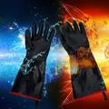 Oneshit Mitts Clearance Grill BBQ Gloves Heat Cooking Barbecue Gloves Grilling Gloves For Fryer Baking Oven Oil Neoprene Coating With Long Sleeve Clearance