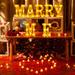 Marry ME Light up Letters Valentine Proposal Decorations Sign with Rose Petals and 24 LED Love Candles Romantic Night Light