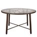 Ergode LeisureMod Devon Tree Design Glass Top Aluminum Base Indoor Outdoor Dining Table