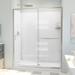 Dreamline Infinity-Z 36 In. D X 60 In. W X 78 3/4 In. H Sliding Shower Door, Base, and White Wall Kit In Brushed Nickel and Clear Glass D2096036XXC0004
