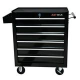 COOKCOK 6-Drawers Tool Cabinets On Wheels Rolling Tool Chest With Drawers Craftsman Tool Box With Keyed Locking System Tool Storage Organizer For Warehouse Garage Workshop Black