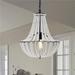 Warehouse of Tiffany IMP848B-1 16 in. Roly Indoor 1-Light White & Matte Black Pendant with Light Kit