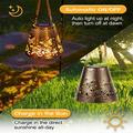 MIARHB Wrought Iron Solar Lamp Butterfly Projection Lamp Garden Outdoor Decoration Hanging Lamp Decoration Lamp H (Auâ€”Multicolor 7.87x7.48x7.48in)