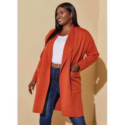 Plus Size Shawl Collar Cardigan