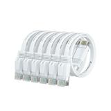Cat 6 Ethernet Cable 1ft (6 Pack) (at a Cat5e Price but Higher width) Flat Internet Network Cable - Cat6 Ethernet