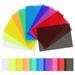 20pcs Color Filter Film Gel Light Filter Color Correction Filter Sheet Transparent Colored Sheet