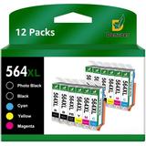 564XL Compatible Ink Cartridge Replacement for HP 564 XL 564XL High Yield 10 Combo Pack for DeskJet 3520 3522 Photosmart 7520 6520 5520 7525 5514 7510 OfficeJet 4620 Printers (6BK/2C/2M/2Y)