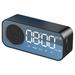 KQJQS LED Alarm Clock with Wireless Speaker - Dual Alarms for Bedroom/Heavy Sleepers/Adults/Teens Bluetooth Speaker with TF Card Playback and FM Radio Support