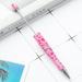 Feildoo 10 Pieces Beadable Pens with Refills DIY Beaded Pens Bulk Bead Pen Black Ink Ballpoint Rollerball for Kids Students Office School Supplies Printed 4 Pink Bow Tie Y05M2O0E