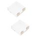 2 Pack Transparent Acrylic Desktop Storage Box Shelf Memo Pad Dispenser Holder Notebook Rose Gold Office