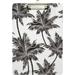 Wellsay Black & White Palm Tree Tropical Clipboards for Kids Student Women Men Letter Size Plastic Low Profile Clip 9 x 12.5 in Sliver Clip
