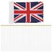 50 Pcs Flags National Flag Cheering British Flag Union Jack Flag Handheld UK Flag Sports Club UK Flag