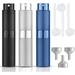 3 PCS Perfume Atomiser Bottles 8ml Mini Perfume Spray Bottle Portable Refillable Travel Empty Atomizer for Women and Men(Black + Blue + Silver) (B)