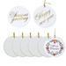 AURORA TRADE 1 Set Sublimation Ceramic Ornament White Round Blank Ornament with Lanyard for Crafting DIY Christmas Home Decor