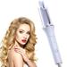 Automatic Hair Curler Curling Iron 1 1/4 Inch Easy-to-use Travel Automatic Curling Iron Fast Heating Small Auto Rotating Curling Wand for Curls Waves 3 Adjustable Temps 1.25 Purple