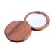 1pc Creative and Practical Makeup Mirror Portable Outdoor Walnut Mirror