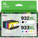 932XL 933XL High-yield Ink Cartridge Compatible for HP 932 XL 933 XL Ink Cartridges Use with HP Officejet 6100 6600