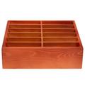 12 Grids Mobile Phone Storage Box Wood Holder Desktop Cell Stand Case Office Cabinet Classroom