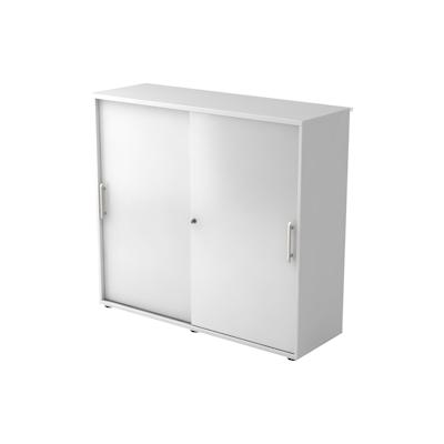 Hammerbacher Schiebetürenschrank Serie 9 3OH BxTxH 120x40x110cm Griff RE Weiß/Weiß