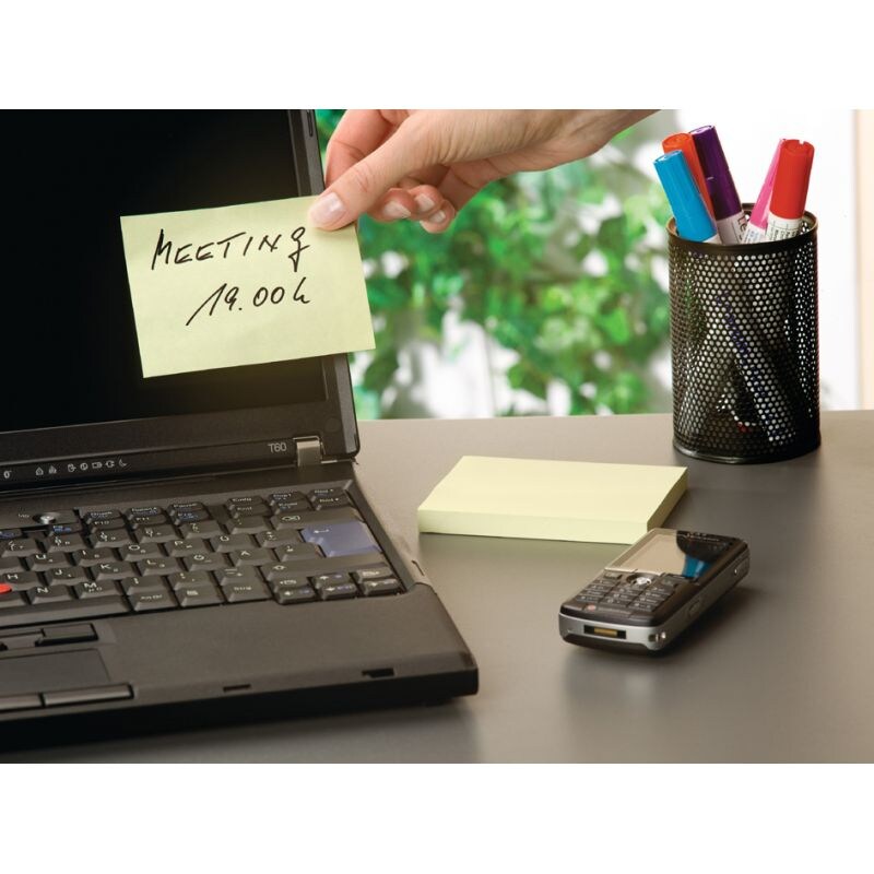 tesa Office Notes Haftnotizen, 100 x 75 mm, gelb Image