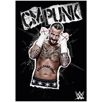 WWE CM Punk Schwarz-Weiß-Grafikposter – ungerahmt, A2 Image